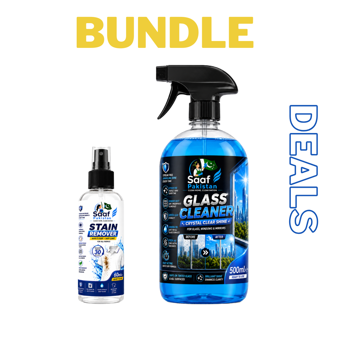 Glass Cleaner 500ml + Stain Remover 60ml - Bundle Offer